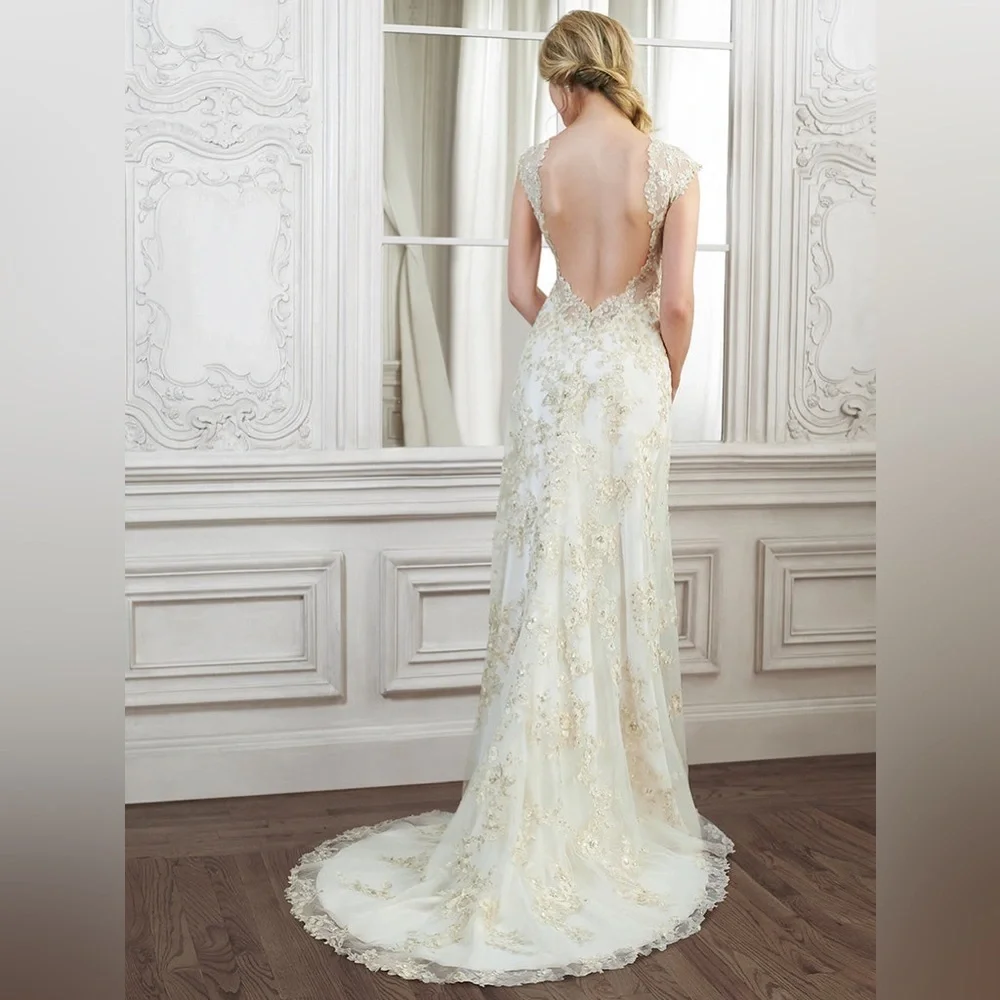 Maggie Sottero Camelia size 10 Wedding Dress Bridal - Picture 6 of 9